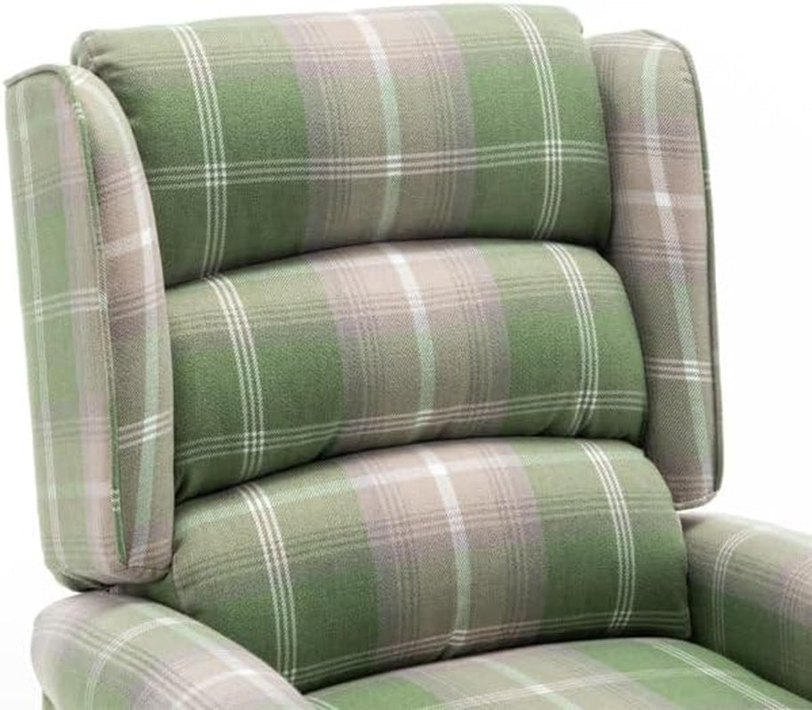 Green Wingback Recliner Chair With Adjustable Footrest