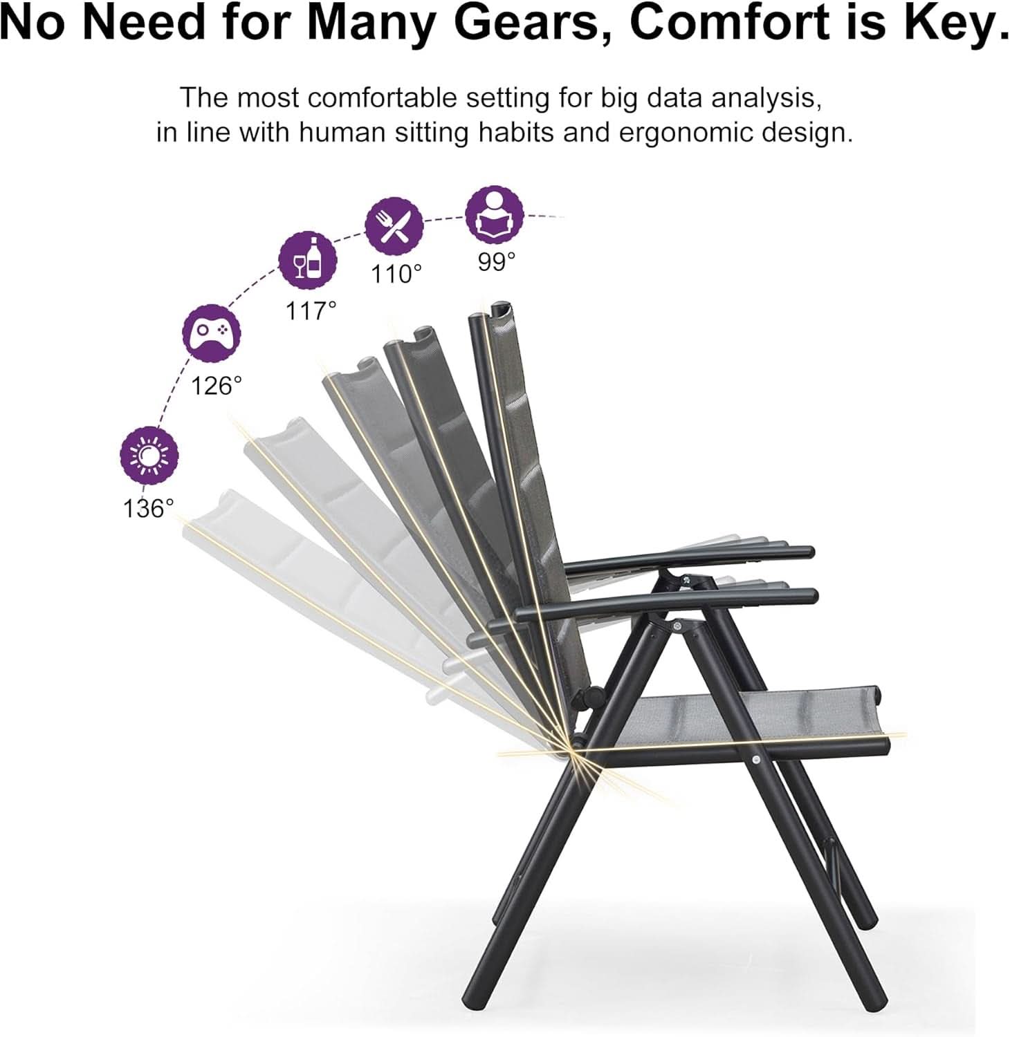Grey 9 Piece Outdoor Patio Dining Set With 8 Folding Chairs And Aluminum Table