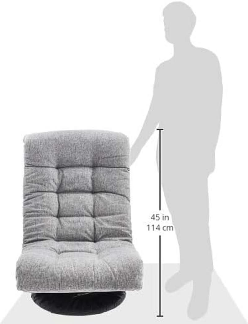 Grey Adjustable Swivel Ergonomic Headrest Lounge Chair