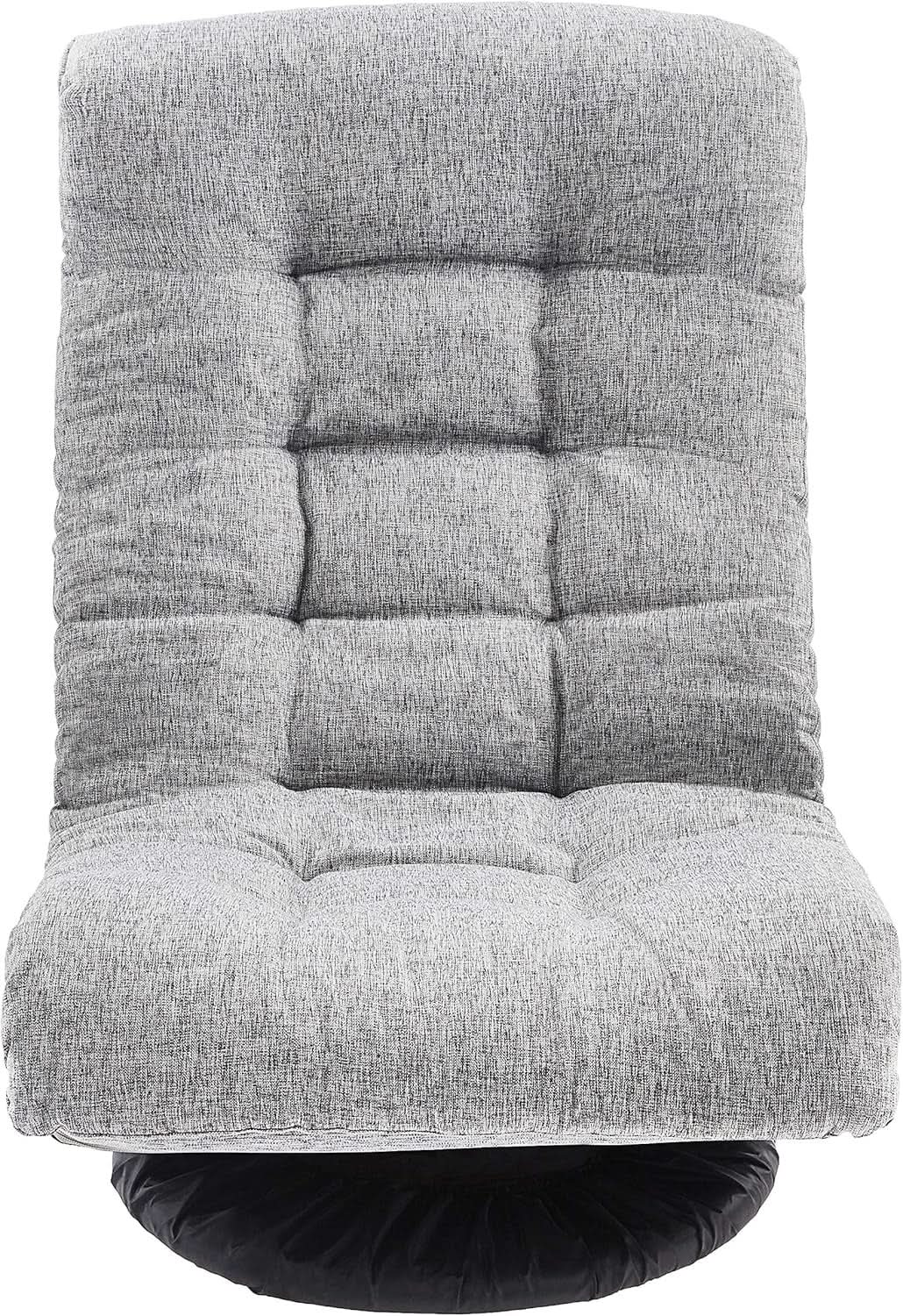 Grey Adjustable Swivel Ergonomic Headrest Lounge Chair