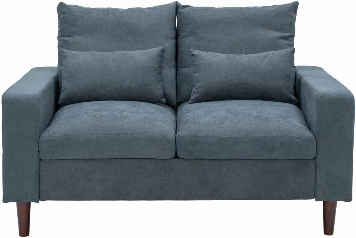 Grey Convertible Sectional Sofa With Ottoman L Shape 2Seat