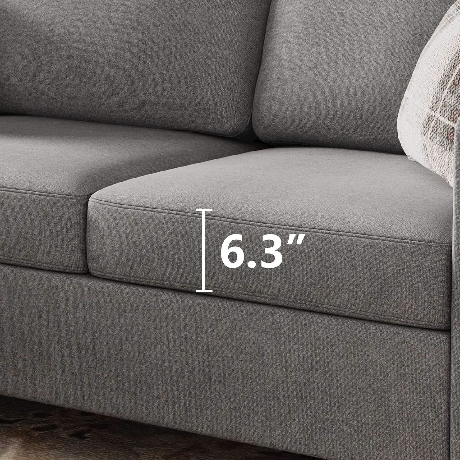 Grey Convertible Sectional Sofa With Reversible Chaise For Small Spaces