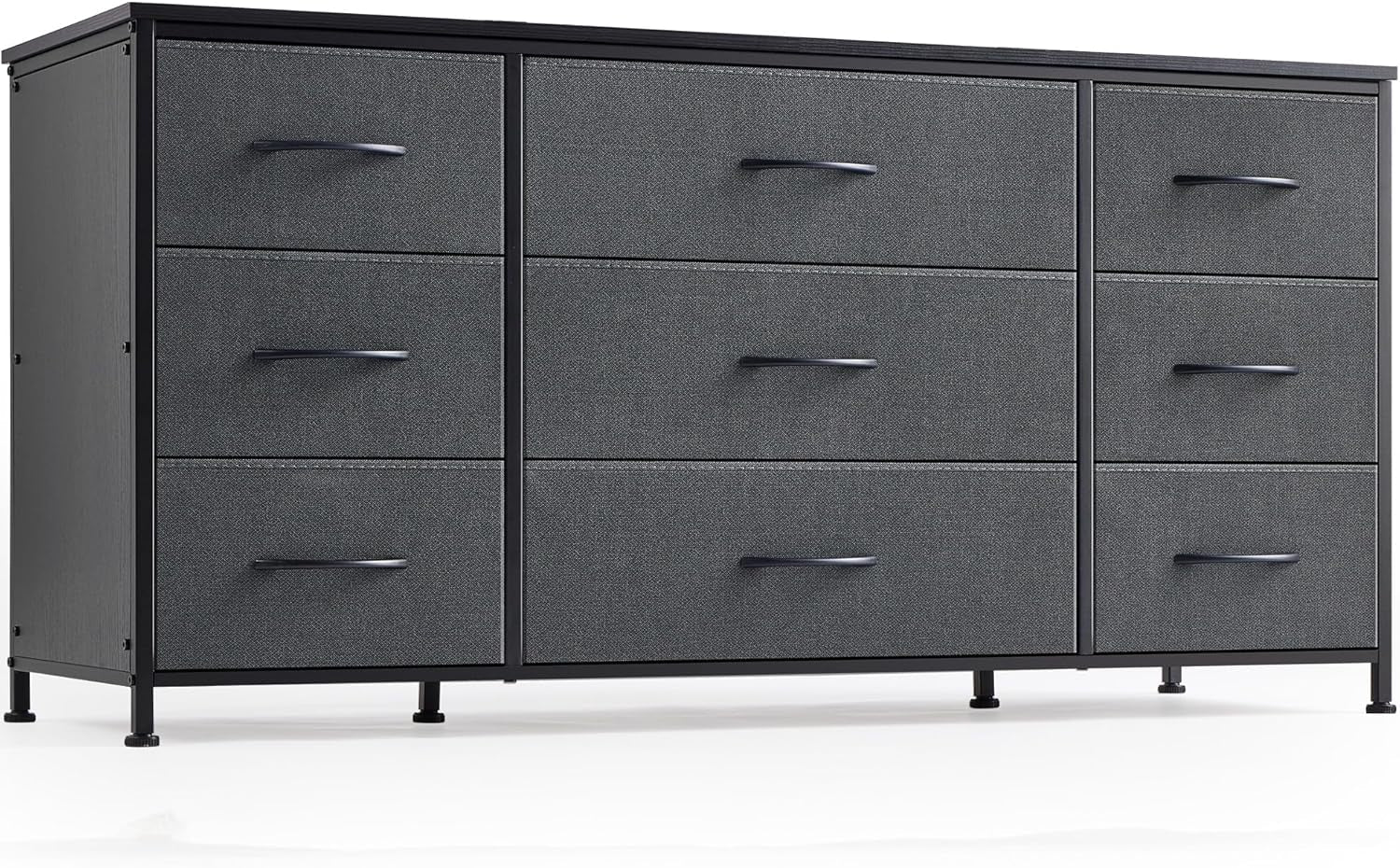 Grey Dresser With 9 Deep Drawers And 55 Inch TV Stand