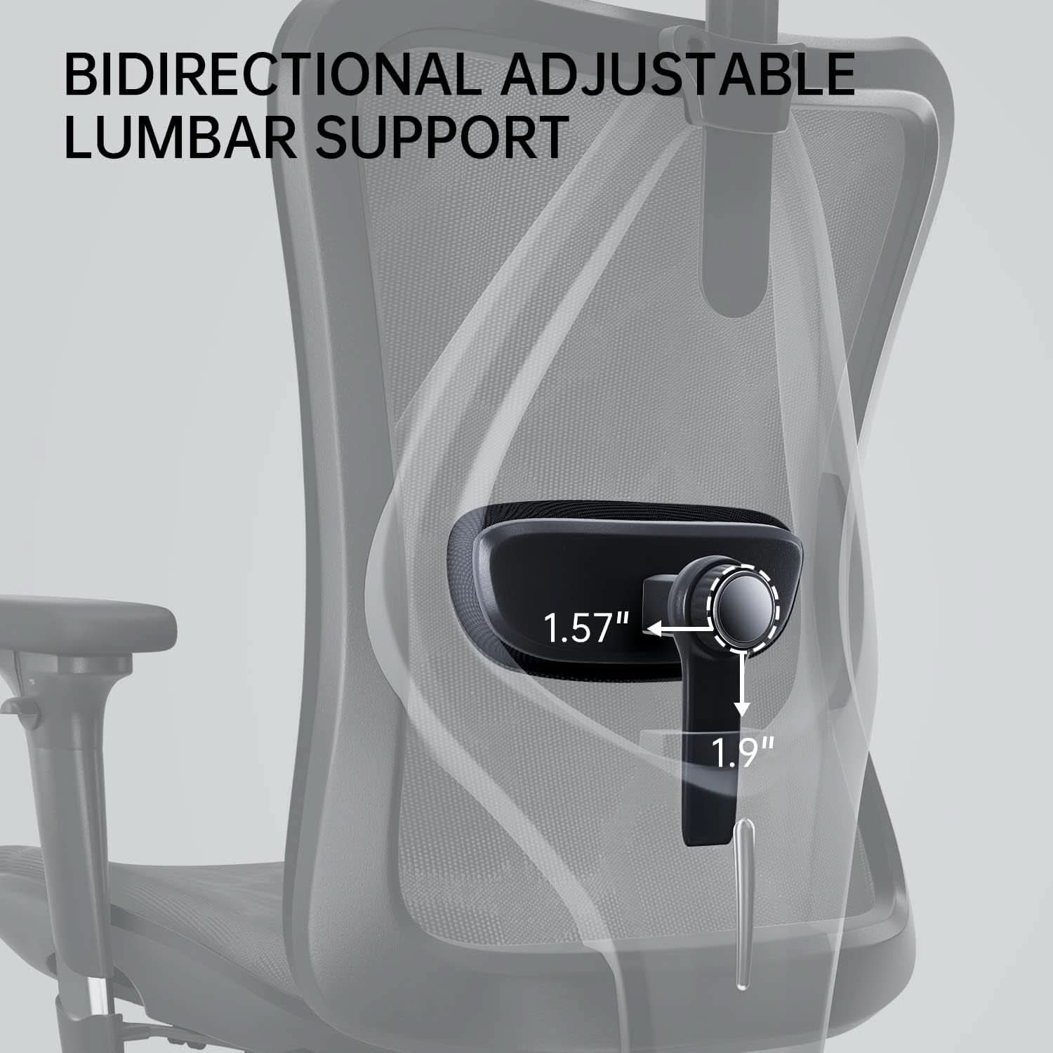 Grey Ergonomic Office Chair With Adjustable Headrest