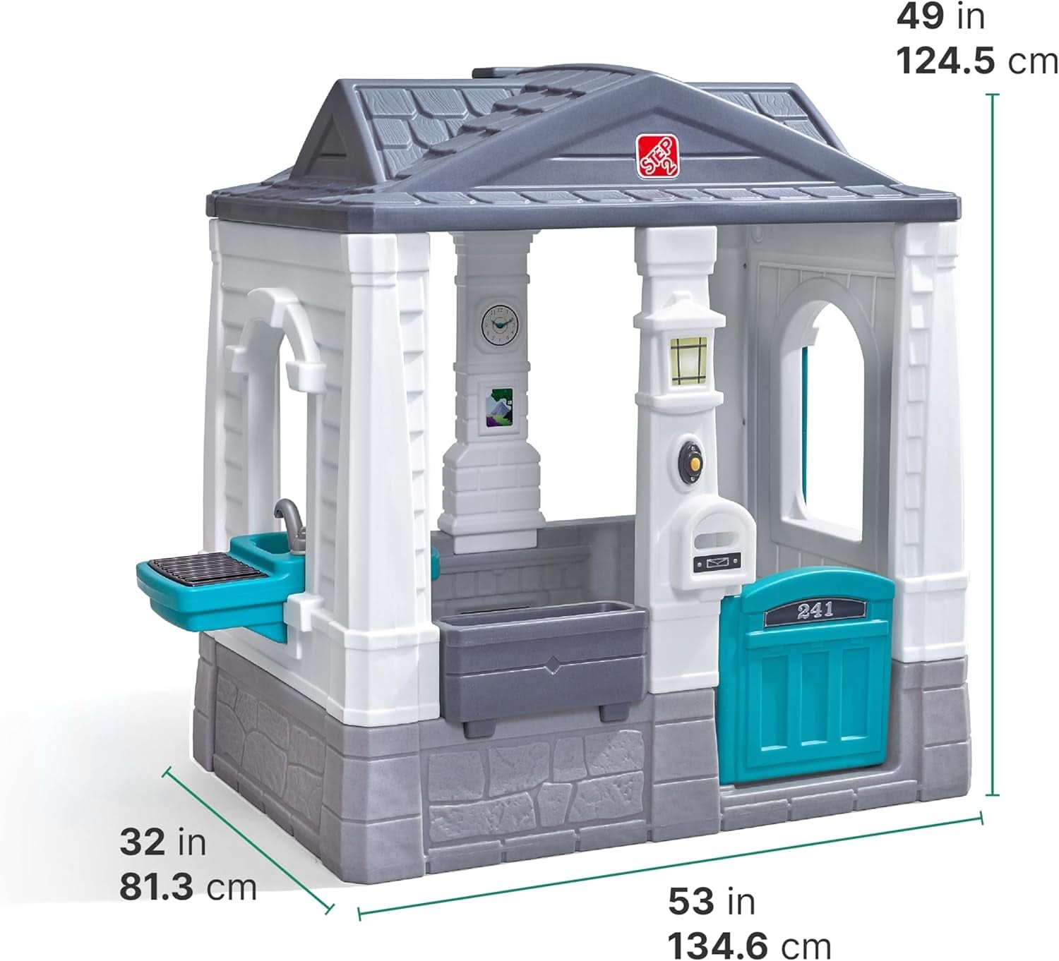 Grey Indoor Outdoor Playhouse With Interactive Sounds
