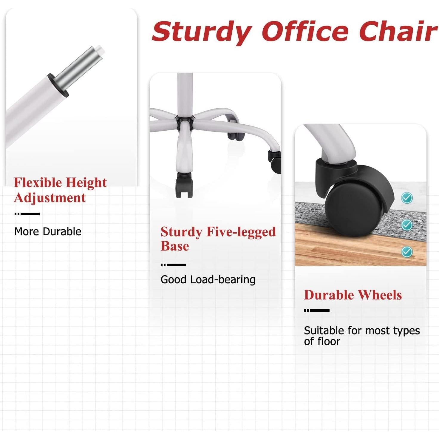Grey Mesh Ergonomic Office Chair With Durable Wheels