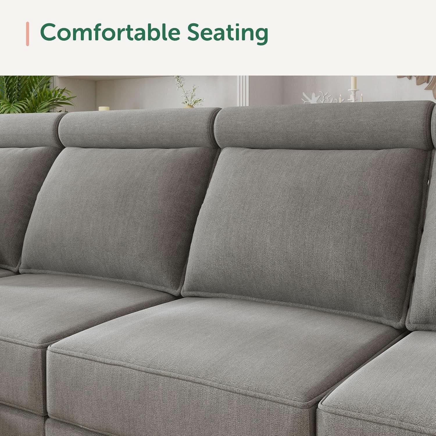 Grey Modular Sectional Sofa With Storage And Sleeper