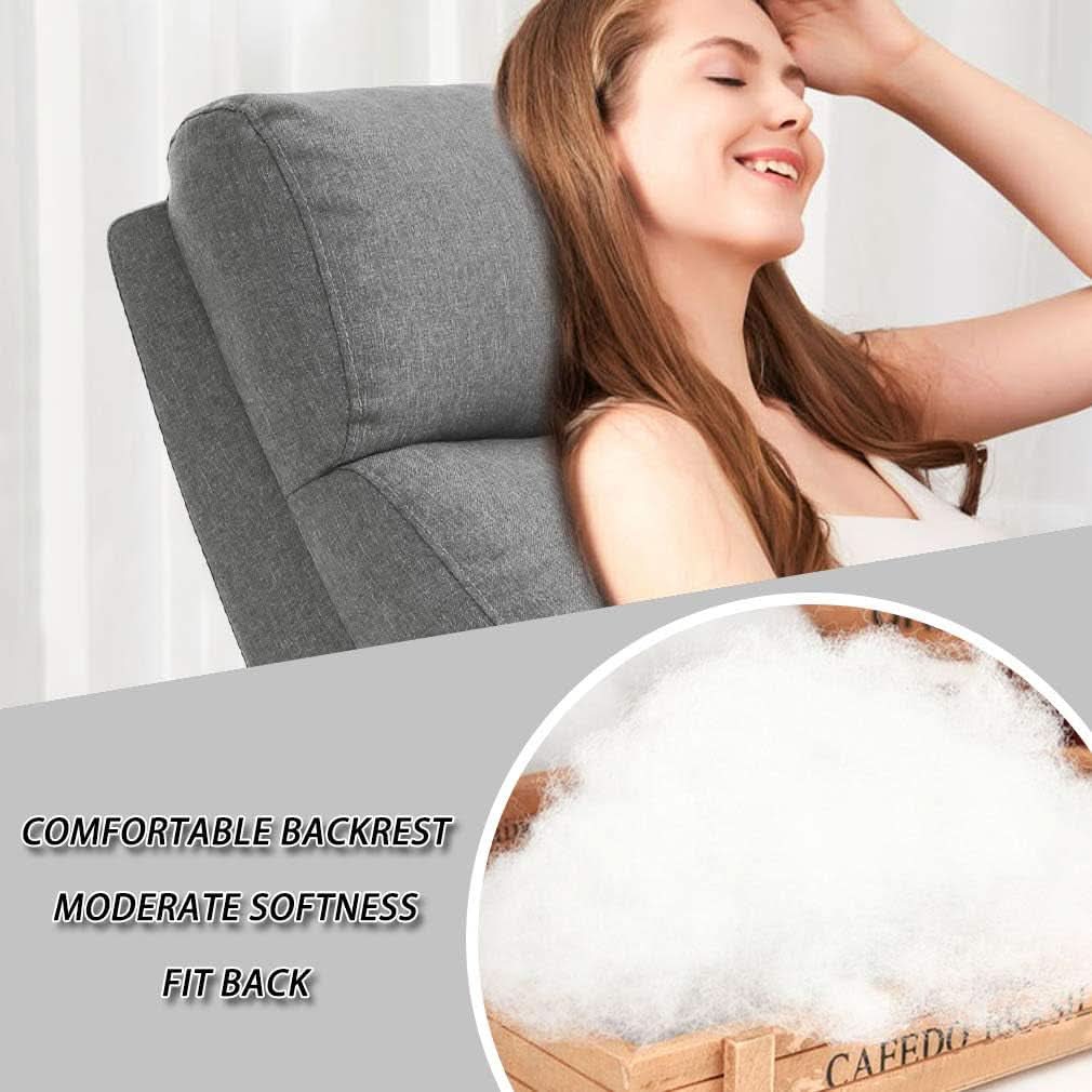 Grey Recliner Chair With Padded Seat And Backrest Lounge
