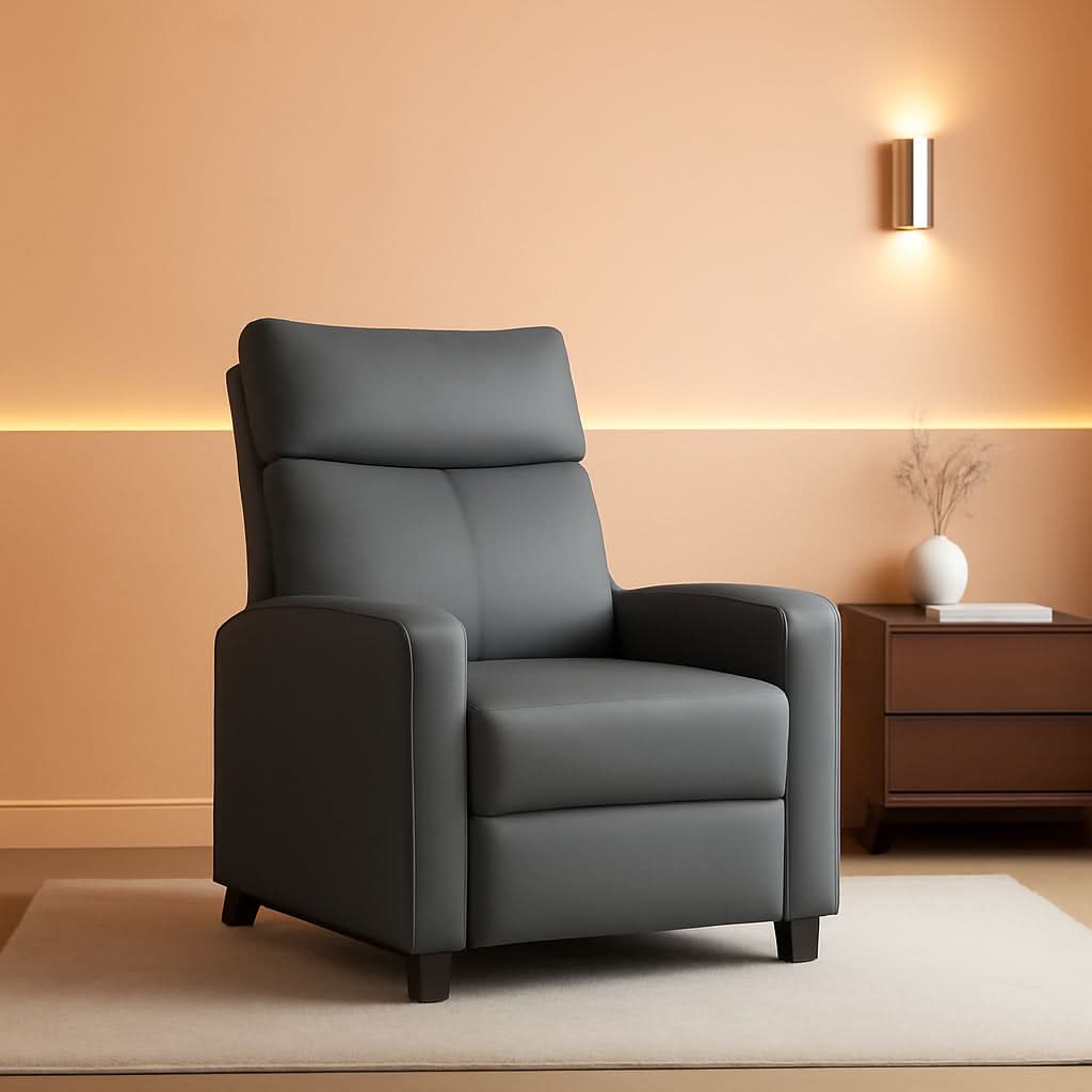 Grey Recliner Chairs Set Of 2 For Living Room Comfort