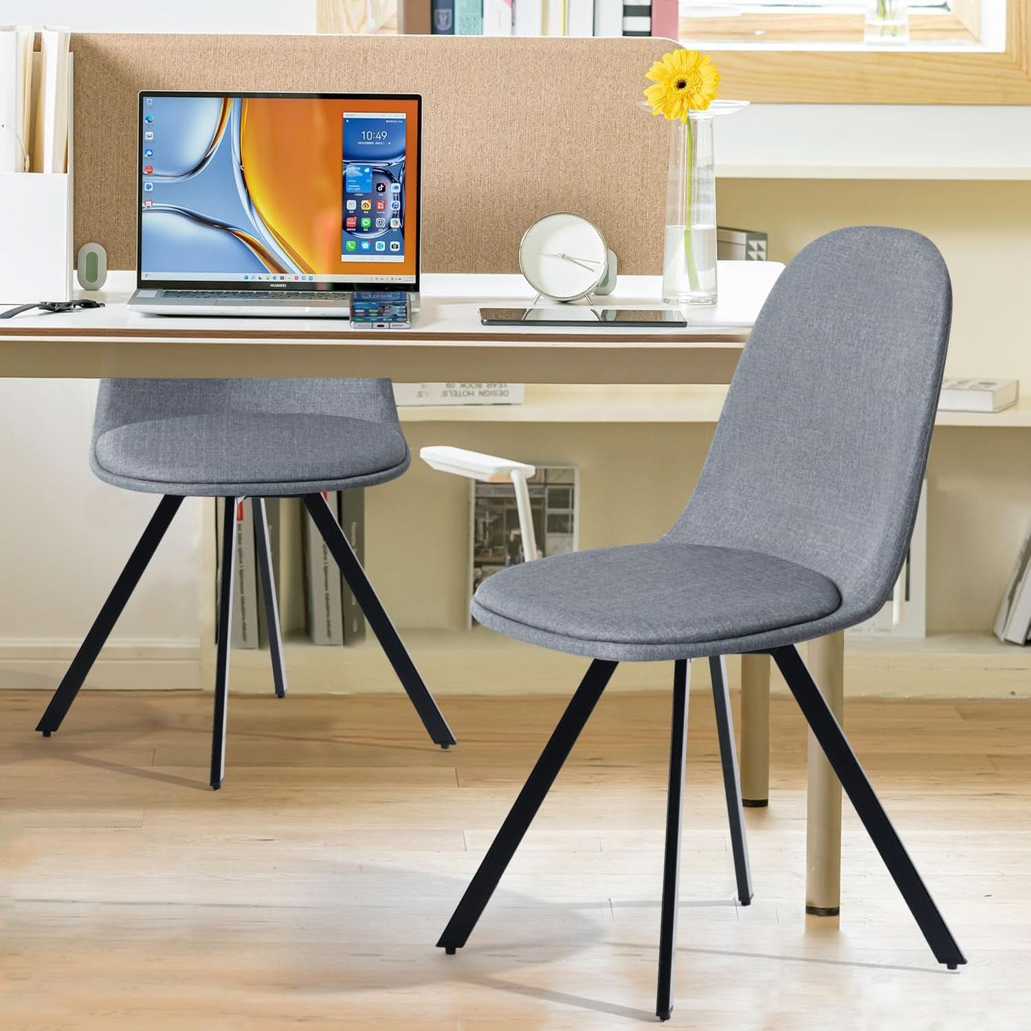 Grey Swivel Dining Chairs Set Of 4 For Modern Kitchen