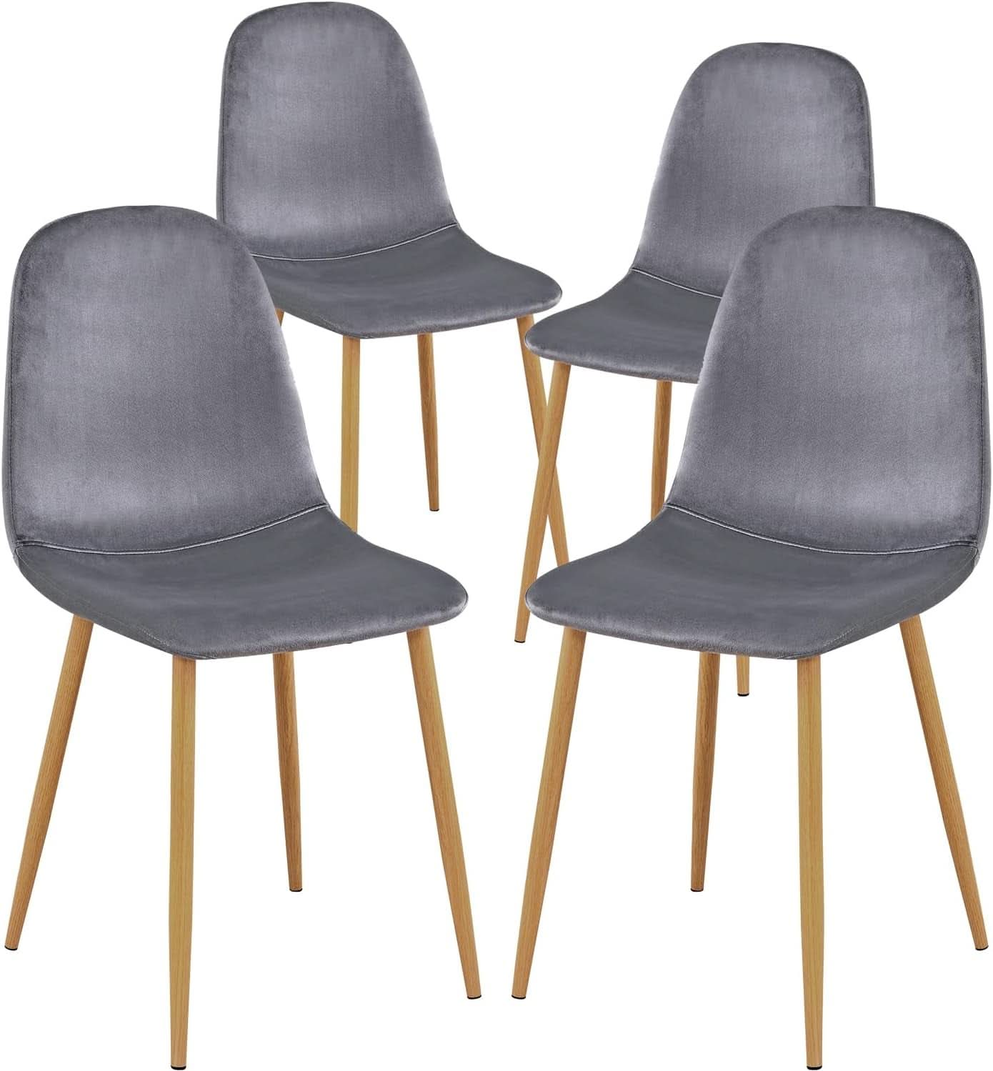 Grey Velvet Dining Chairs Set Of 4 For Dining Room