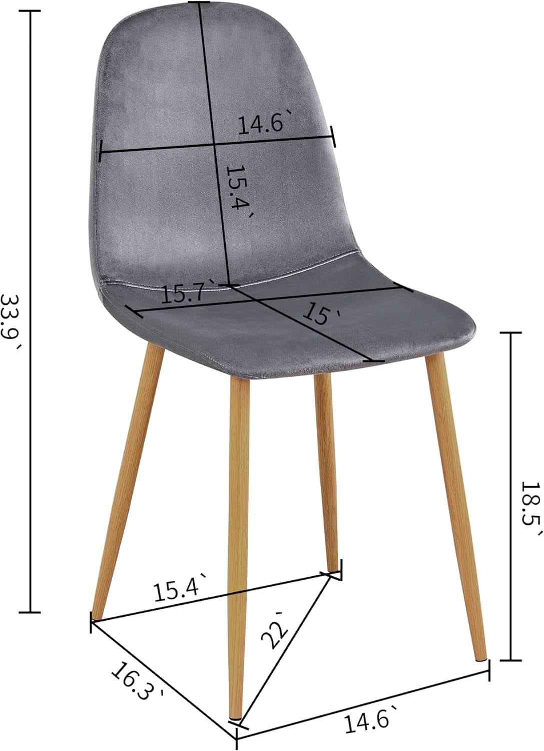 Grey Velvet Dining Chairs Set Of 4 For Dining Room