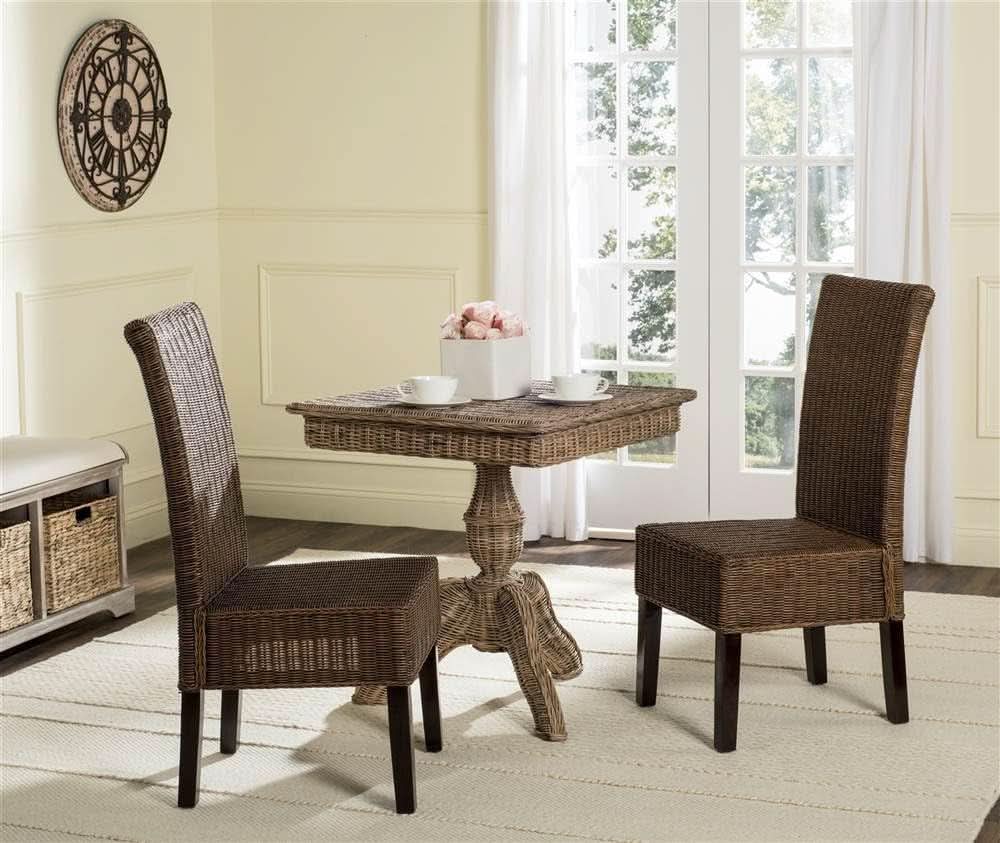 Grey Wicker 18 Inch Dining Chair Safavieh Home Collection