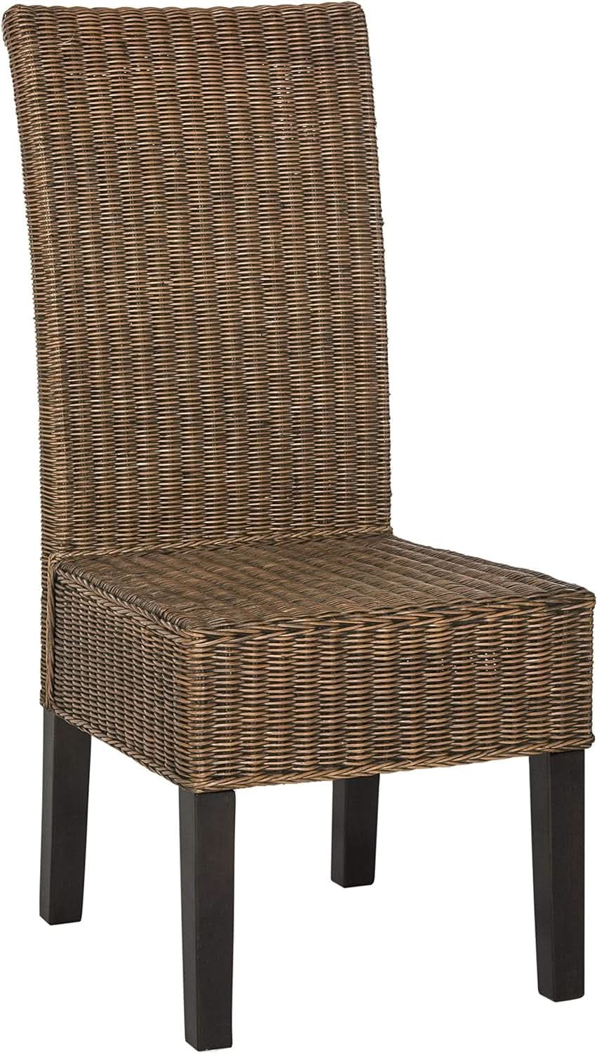 Grey Wicker 18 Inch Dining Chair Safavieh Home Collection
