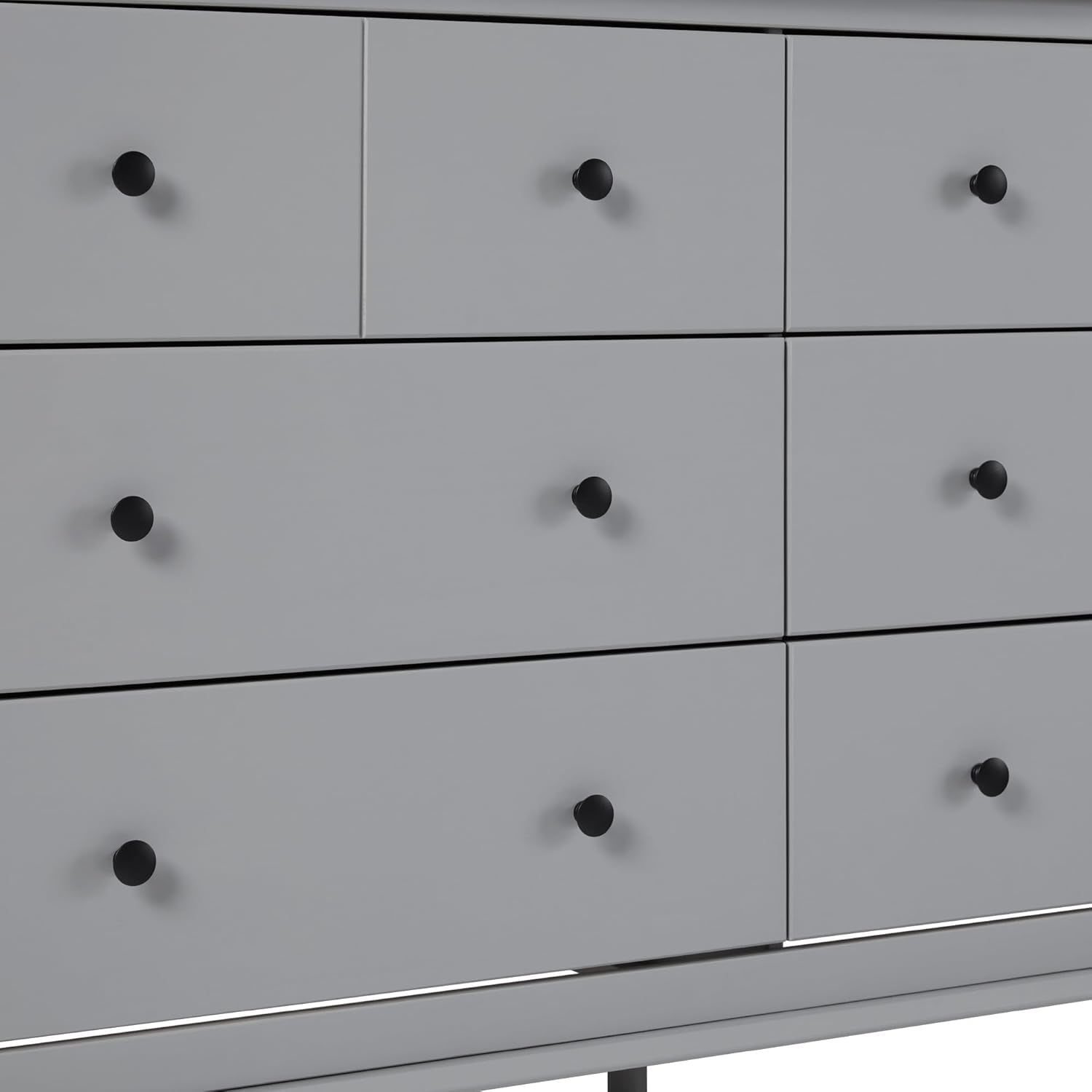 Greyish Handcrafted Solid Pine Dresser With Six Drawers