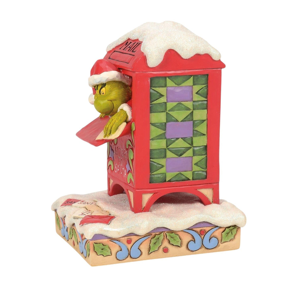 Grinch in Mailbox Stealing Letters