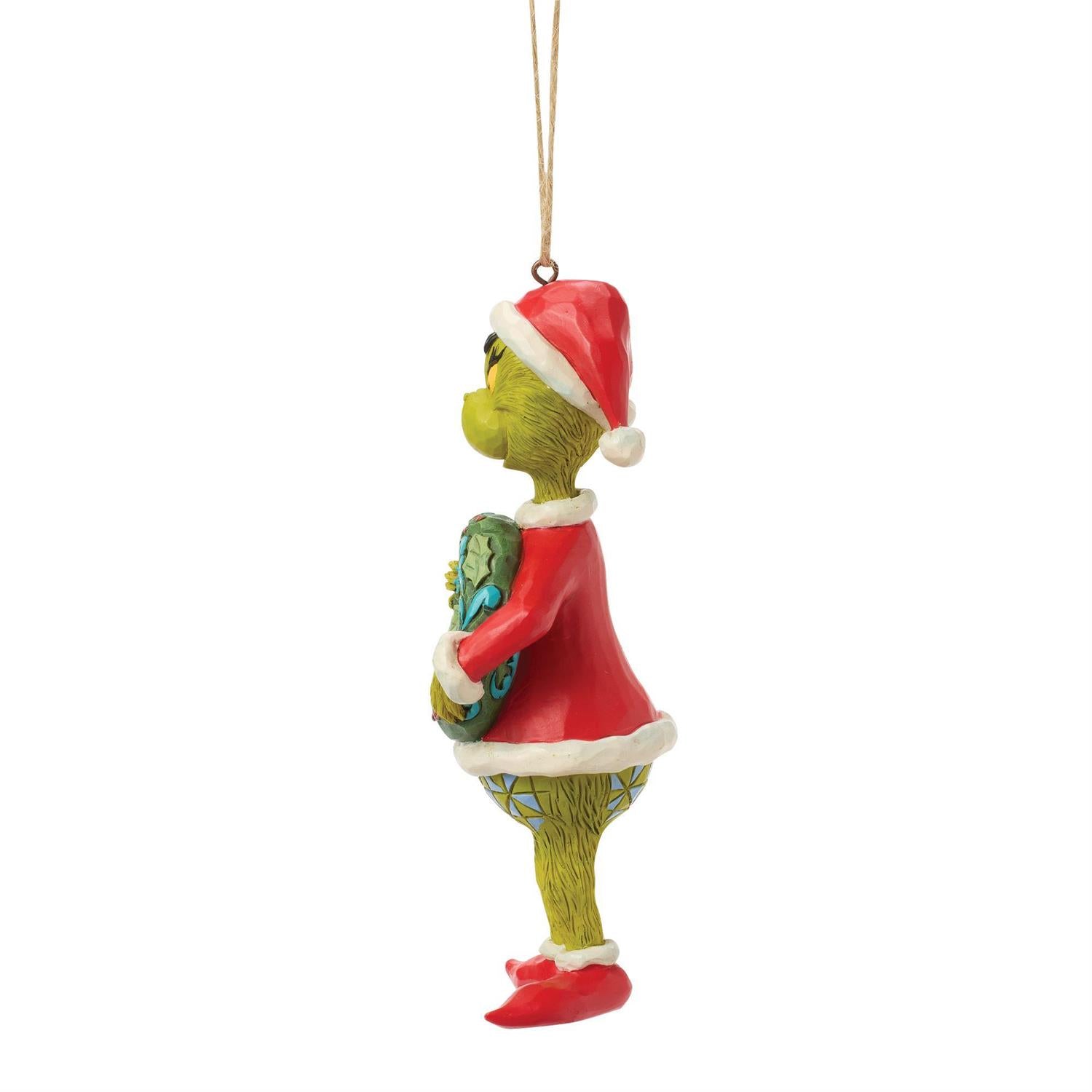 Grinch with Dated 2026 Wreath Ornament