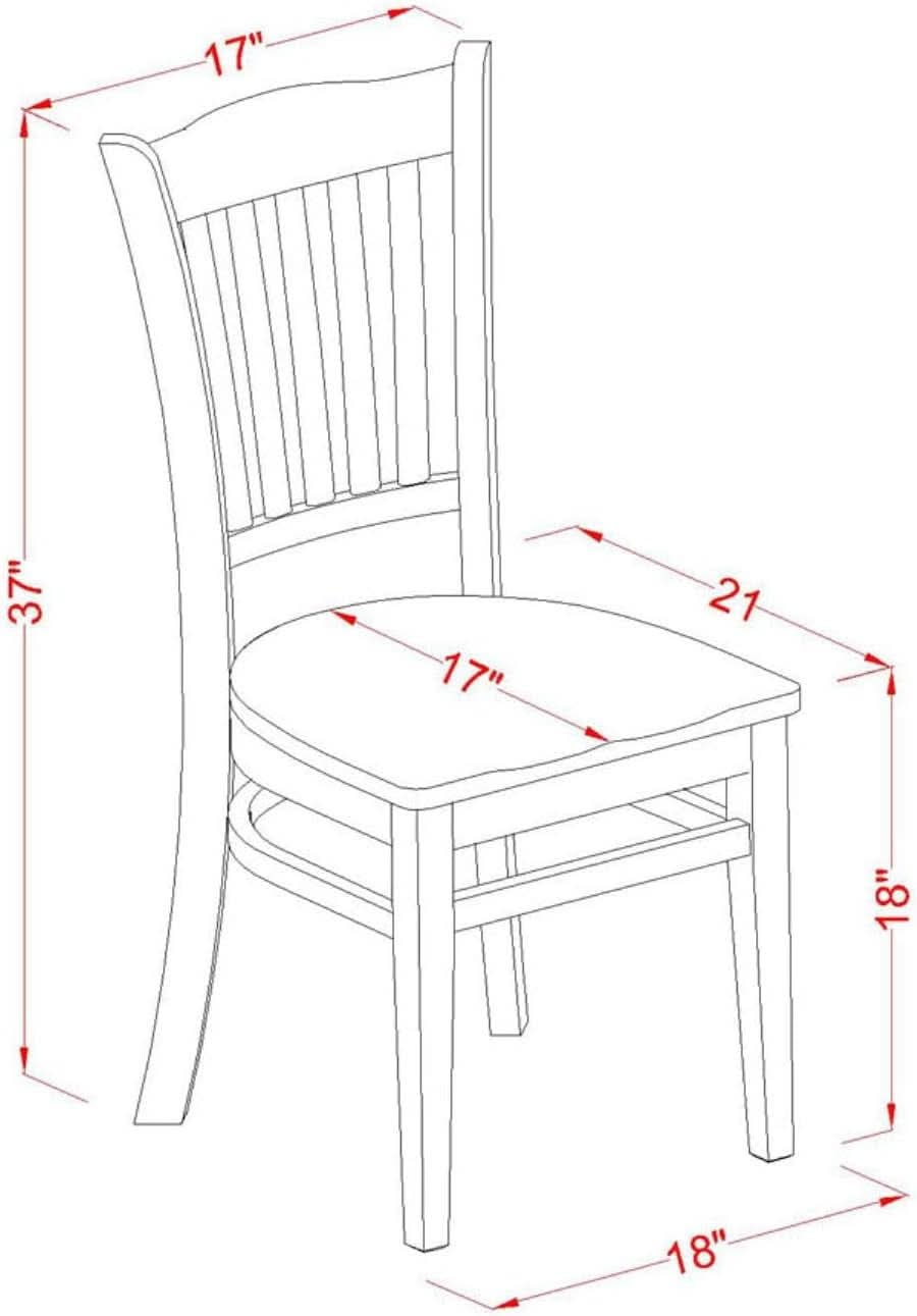 Groton Dining Room Chairs Mahogany Slat Back Set Of 2