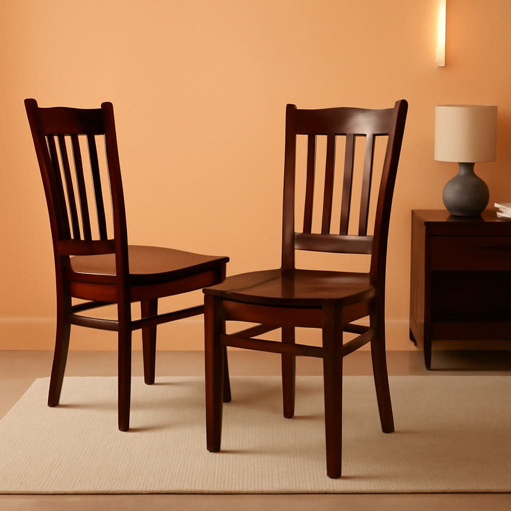 Groton Dining Room Chairs Mahogany Slat Back Set Of 2