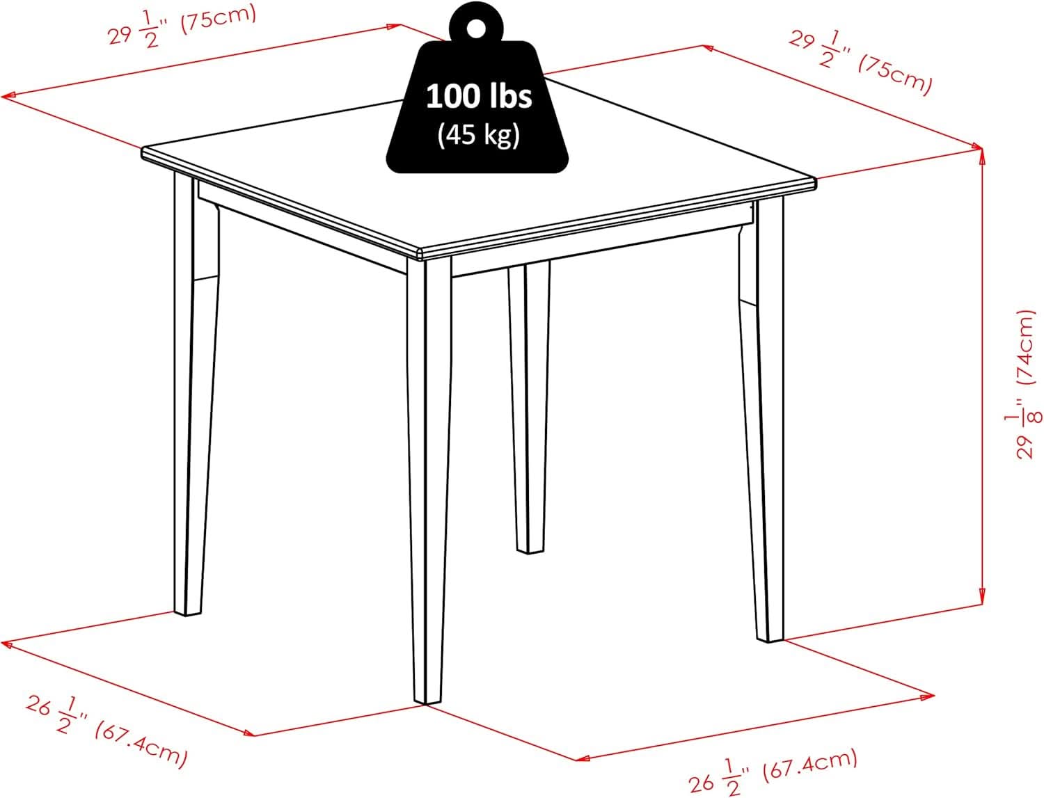 Groveland Light Oak Solid Wood Dining Table 29 Inch