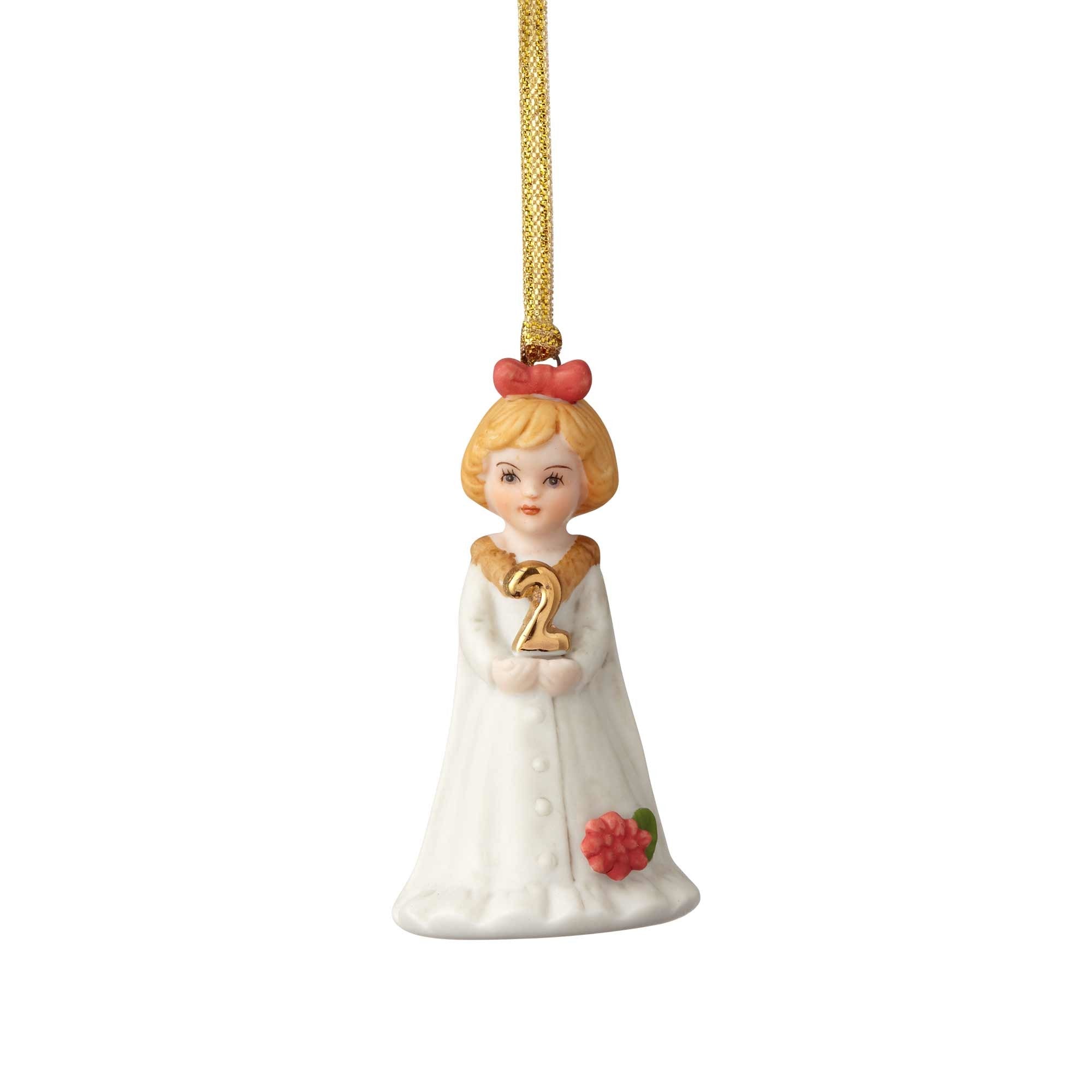 Growing Up Girl Ornament - Brunette Babies 1st