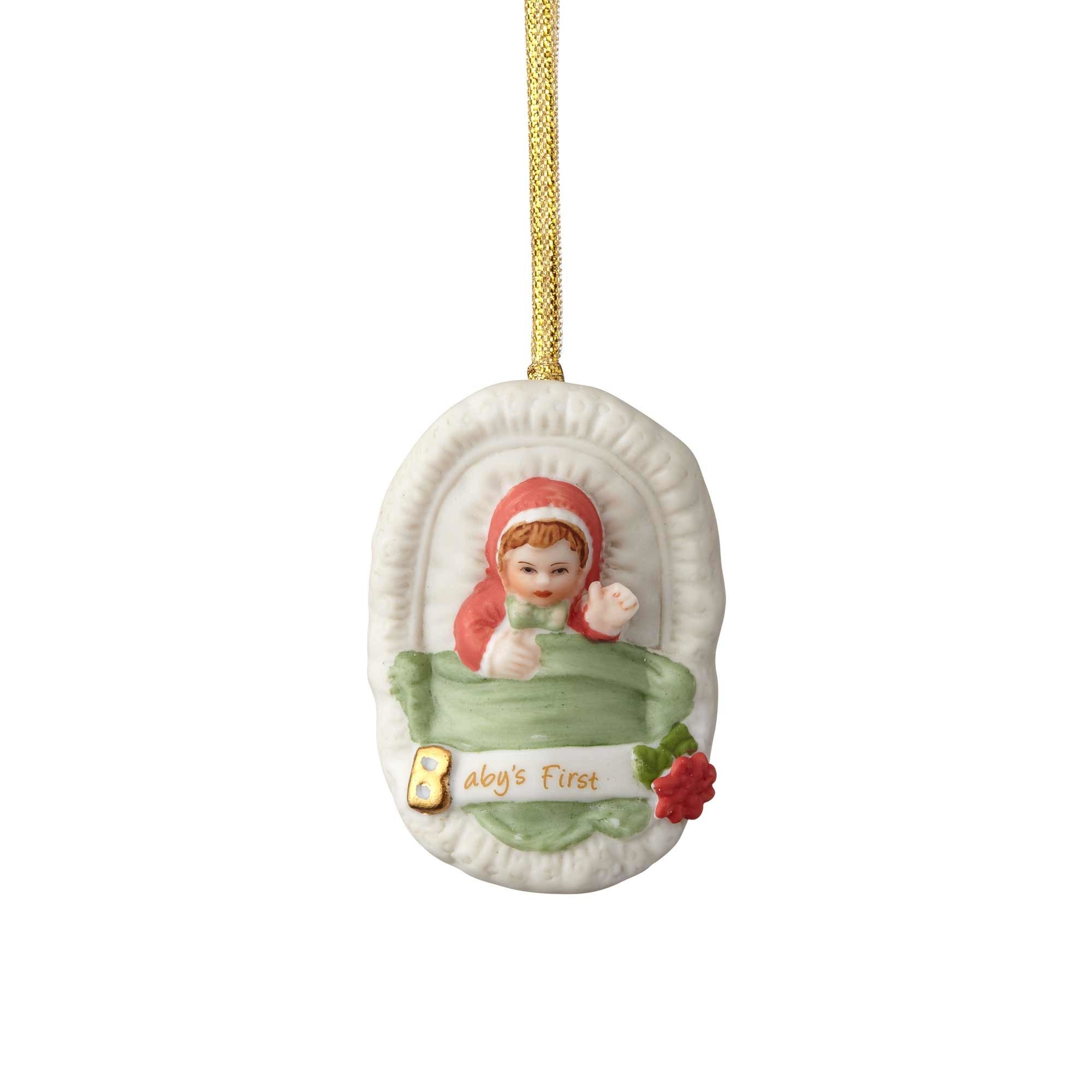 Growing Up Girl Ornament - Brunette Babies 1st