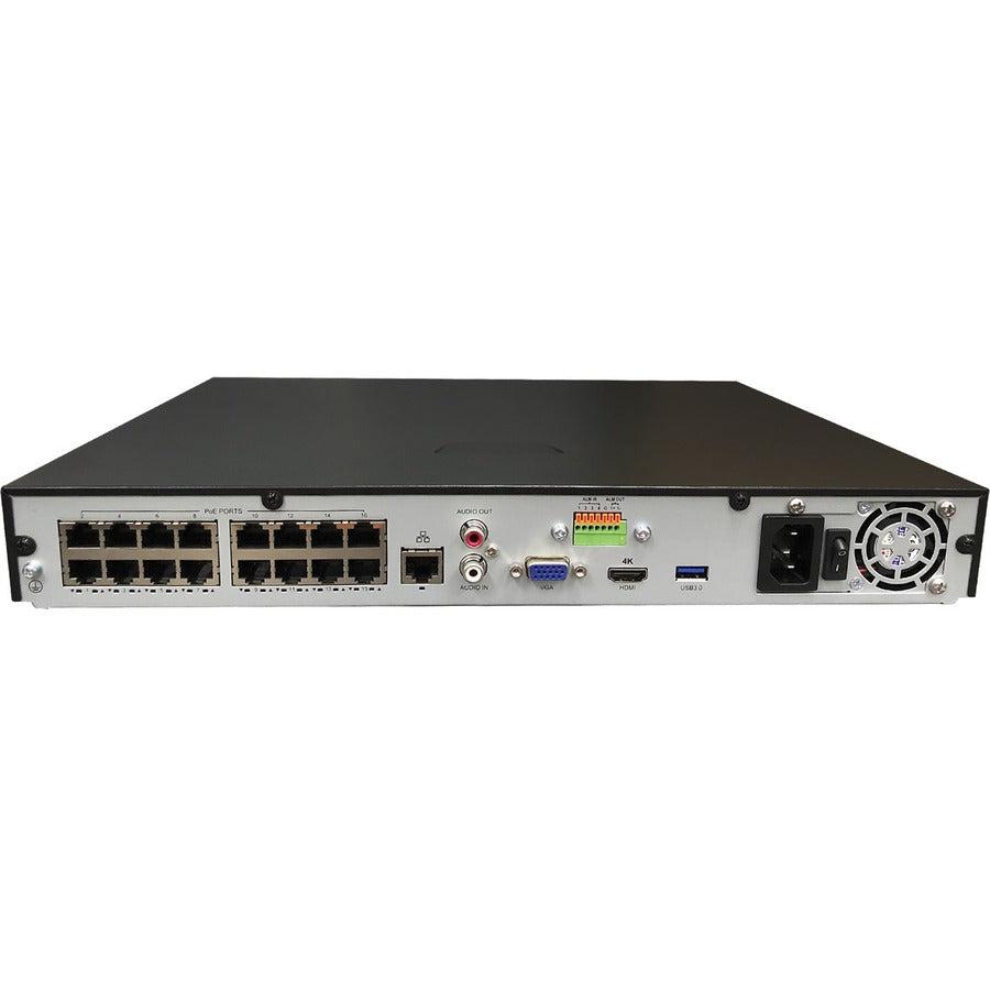 Gyration 16-Channel Network Video Recorder With PoE, TAA-Compliant - 8 TB HDD