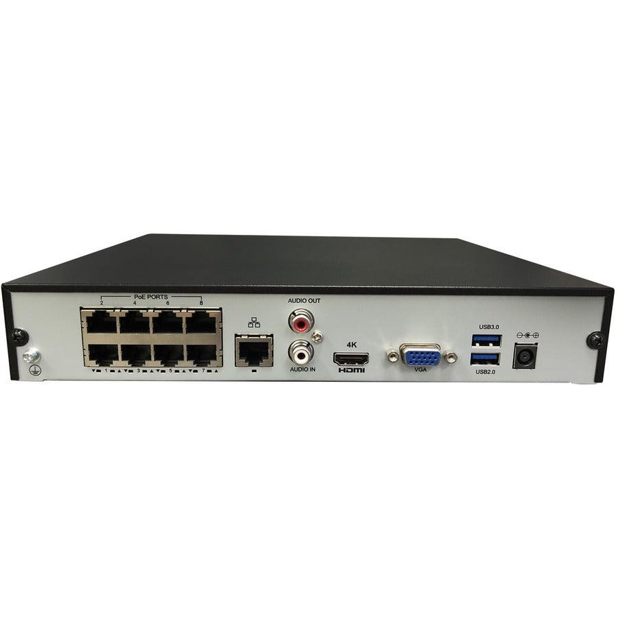 Gyration 8-Channel Network Video Recorder With PoE - 6 TB HDD