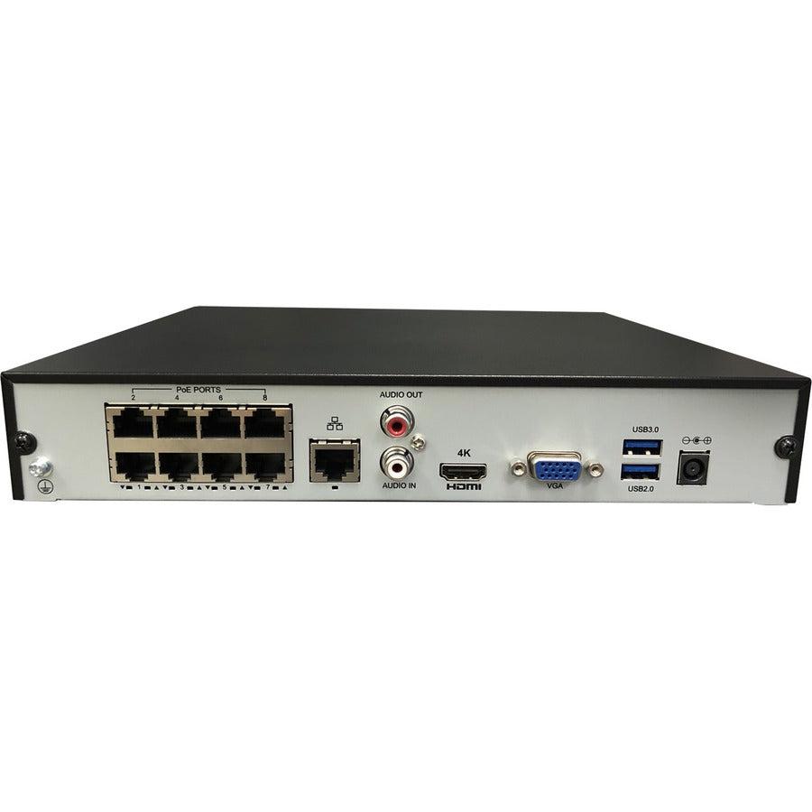 Gyration 8-Channel Network Video Recorder With PoE, TAA-Compliant - 6 TB HDD