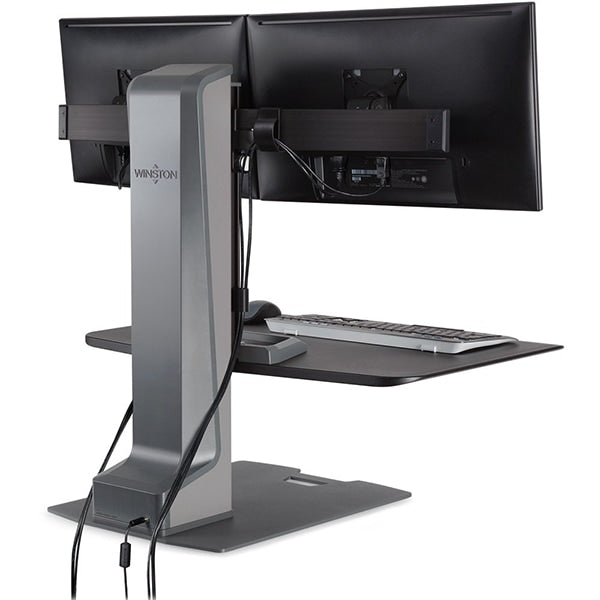 HAT Design Works Winston-E Sit-Stand Dual Monitor Stand