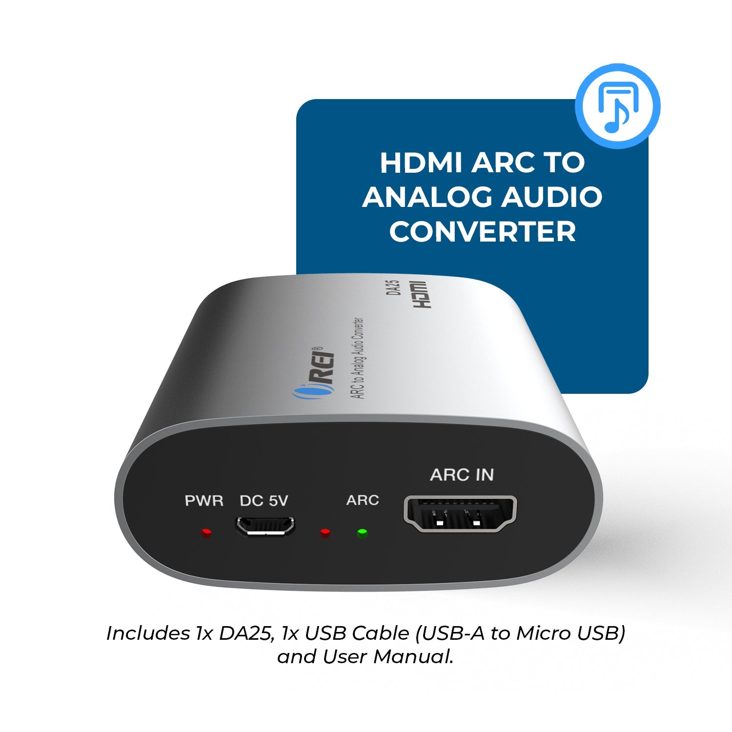 HDMI ARC/eARC to Analog Audio Converter (DA25)