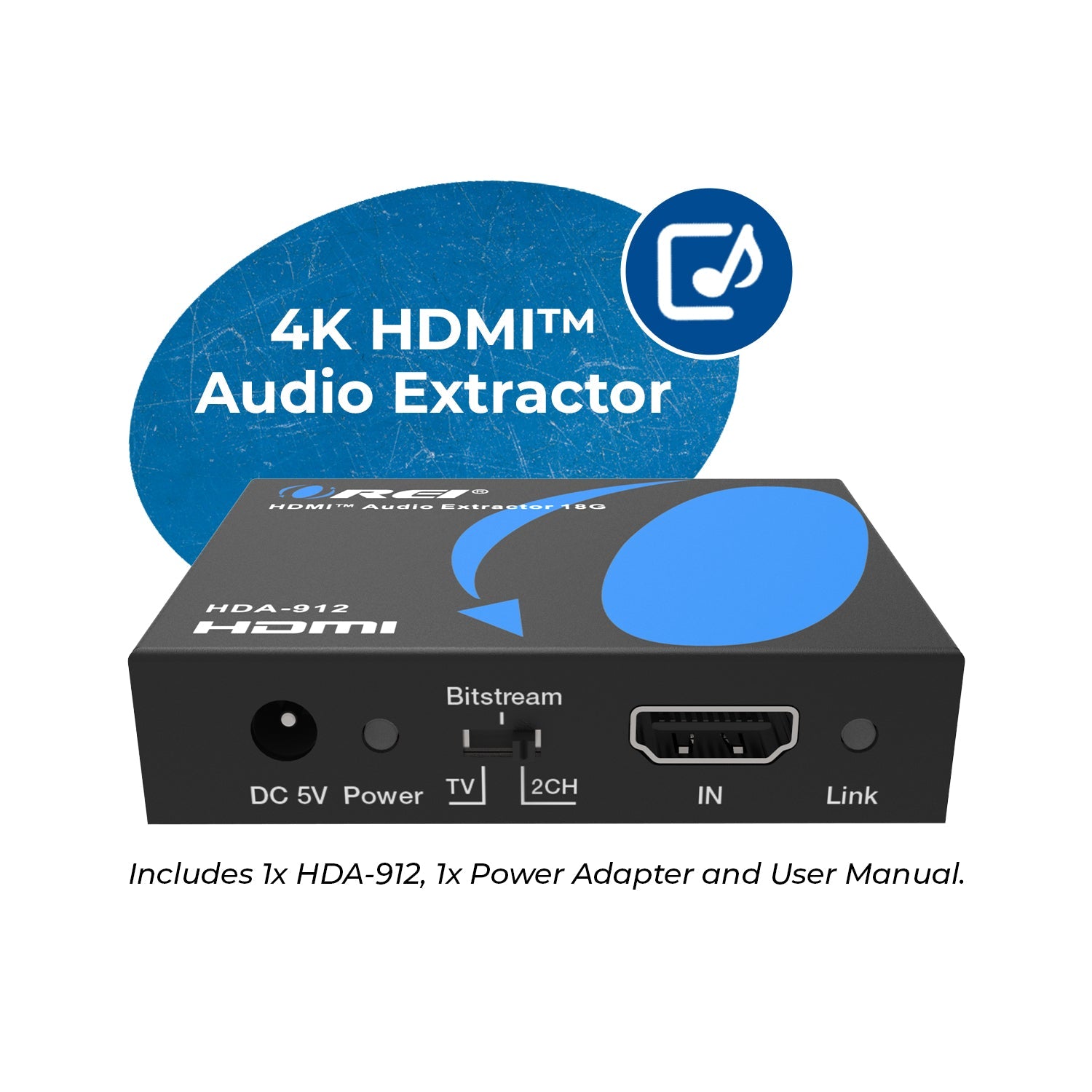 HDMI Audio Extractor Converter - SPDIF + 3.5mm Output (HDA-912)