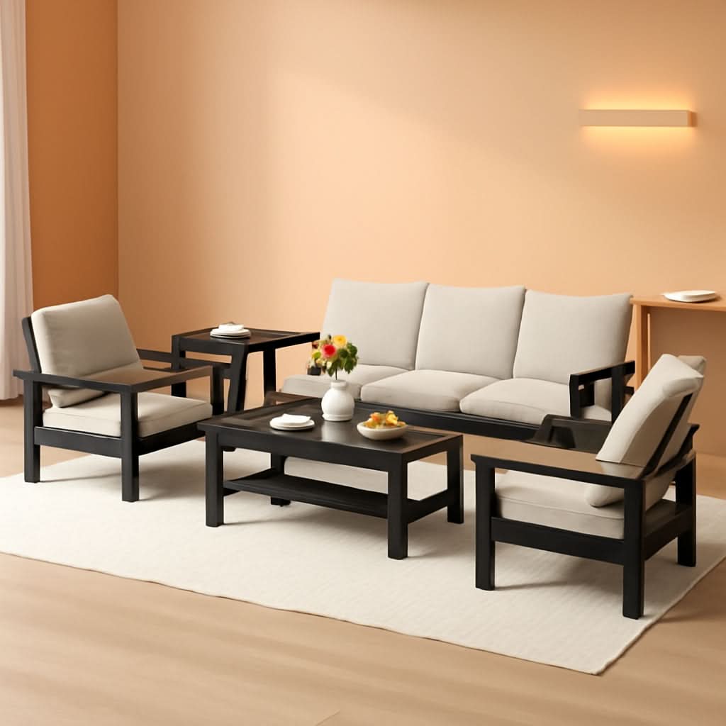 HDPE Outdoor Patio Furniture Set 7 Piece All Weather