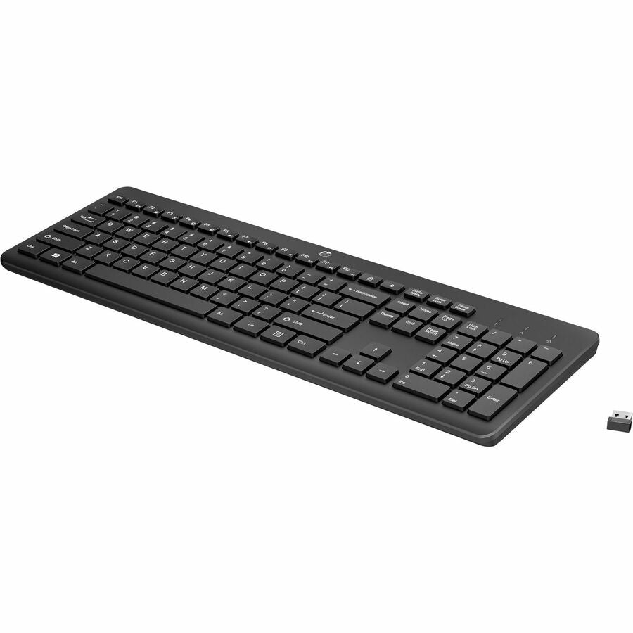 HP 230 Wireless Keyboard - Wireless Connectivity - RF - 32.81 ft - 2.40 GHz - USB Type A