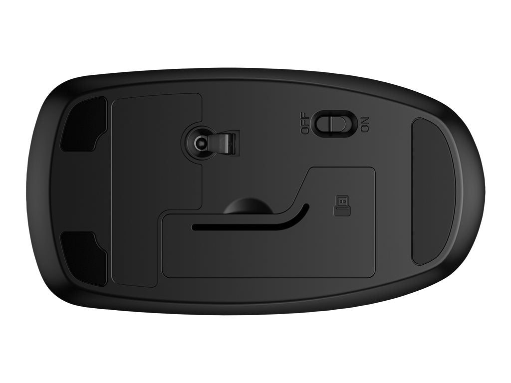 HP 235 - Mouse - optical - 3 buttons - wireless - 2.4 GHz - USB wireless receiver - jack black 4E407AA#ABL