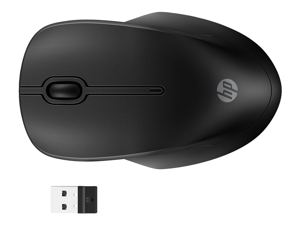 HP 255 - Mouse - optical - 3 buttons - wireless - 2.4 GHz, Bluetooth 5.0 - black 8R3U1AA#ABA