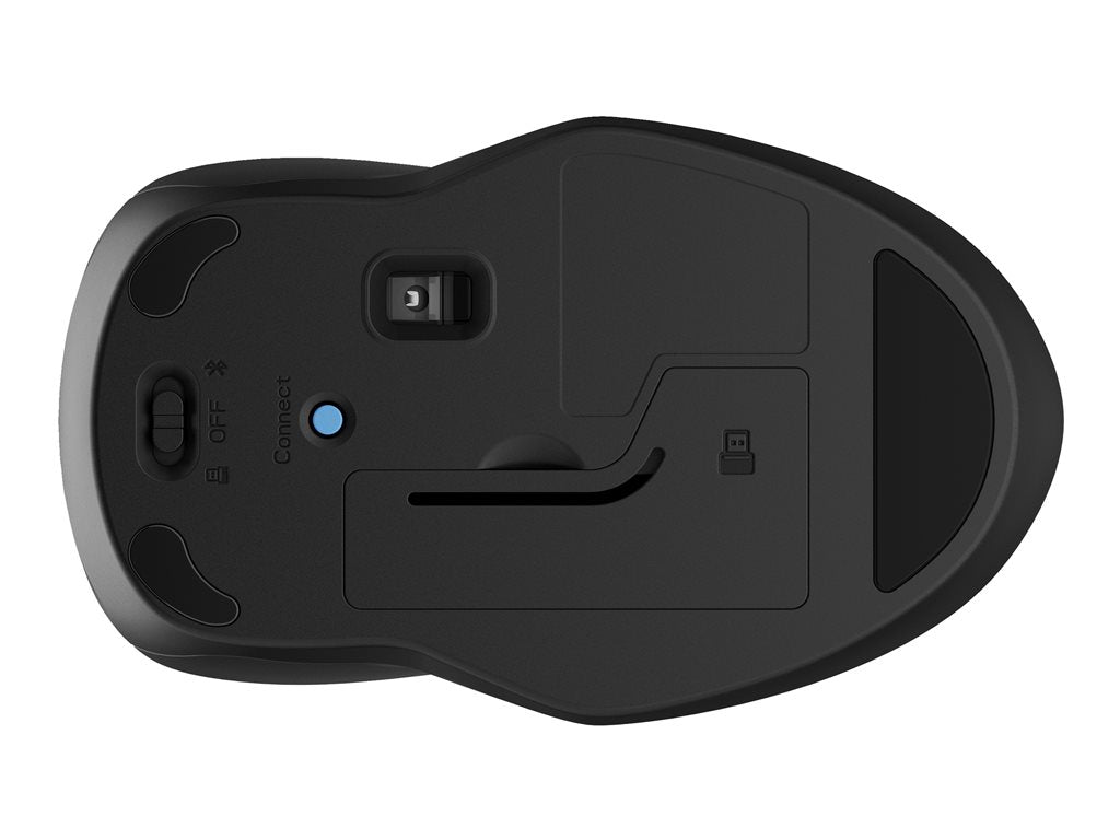HP 255 - Mouse - optical - 3 buttons - wireless - 2.4 GHz, Bluetooth 5.0 - black 8R3U1AA#ABA