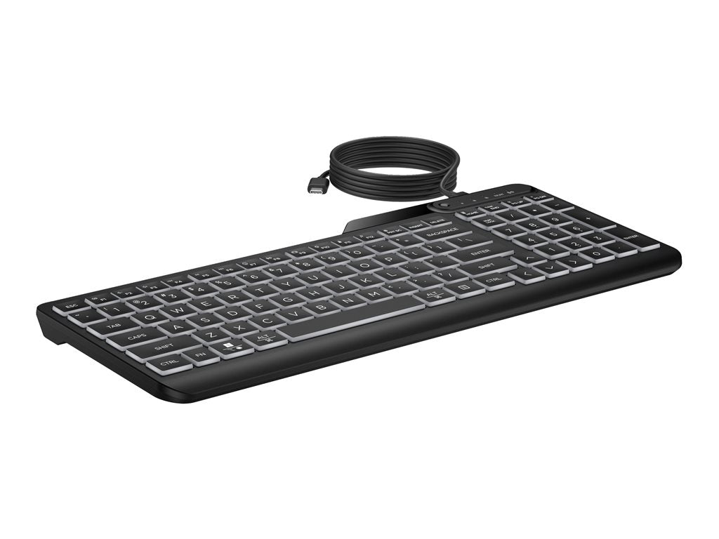 HP 405 - Keyboard - multi device - 65% - compact - backlit - USB - US - black 7N7C1AA#ABA
