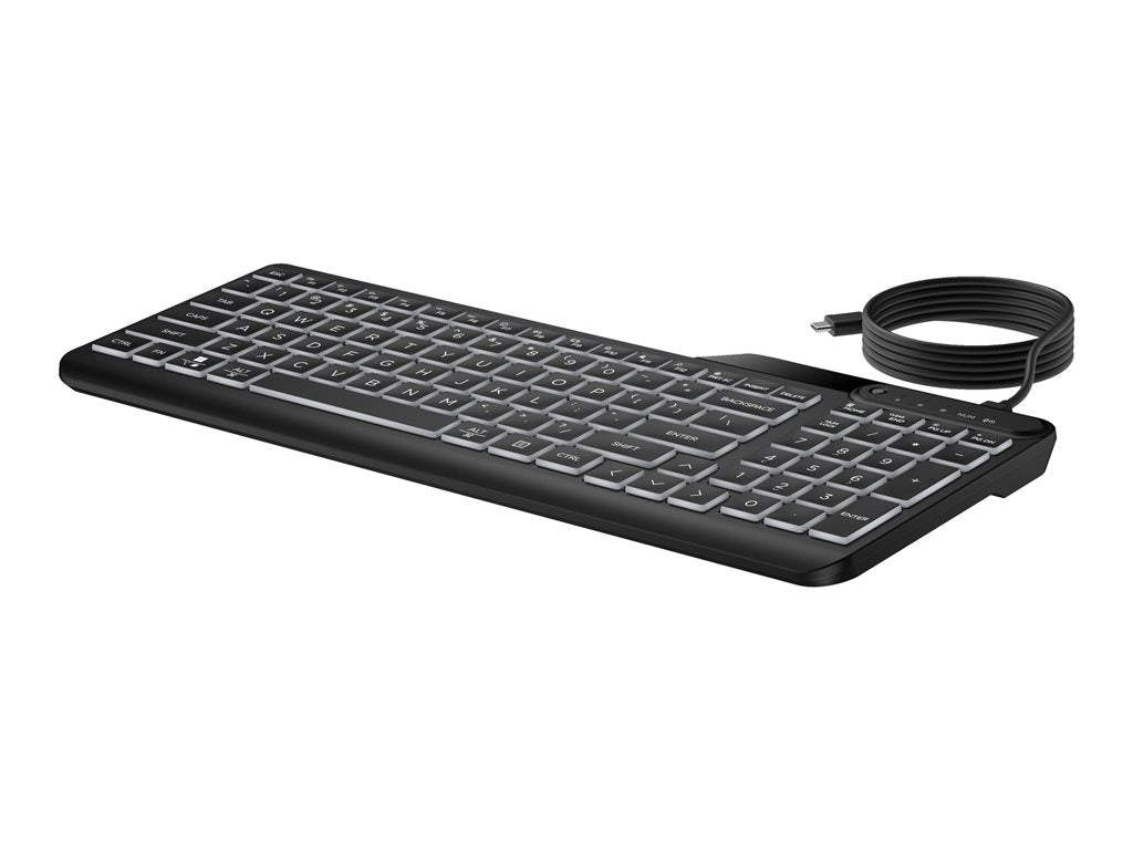 HP 405 - Keyboard - multi device - 65% - compact - backlit - USB - US - black 7N7C1AA#ABA