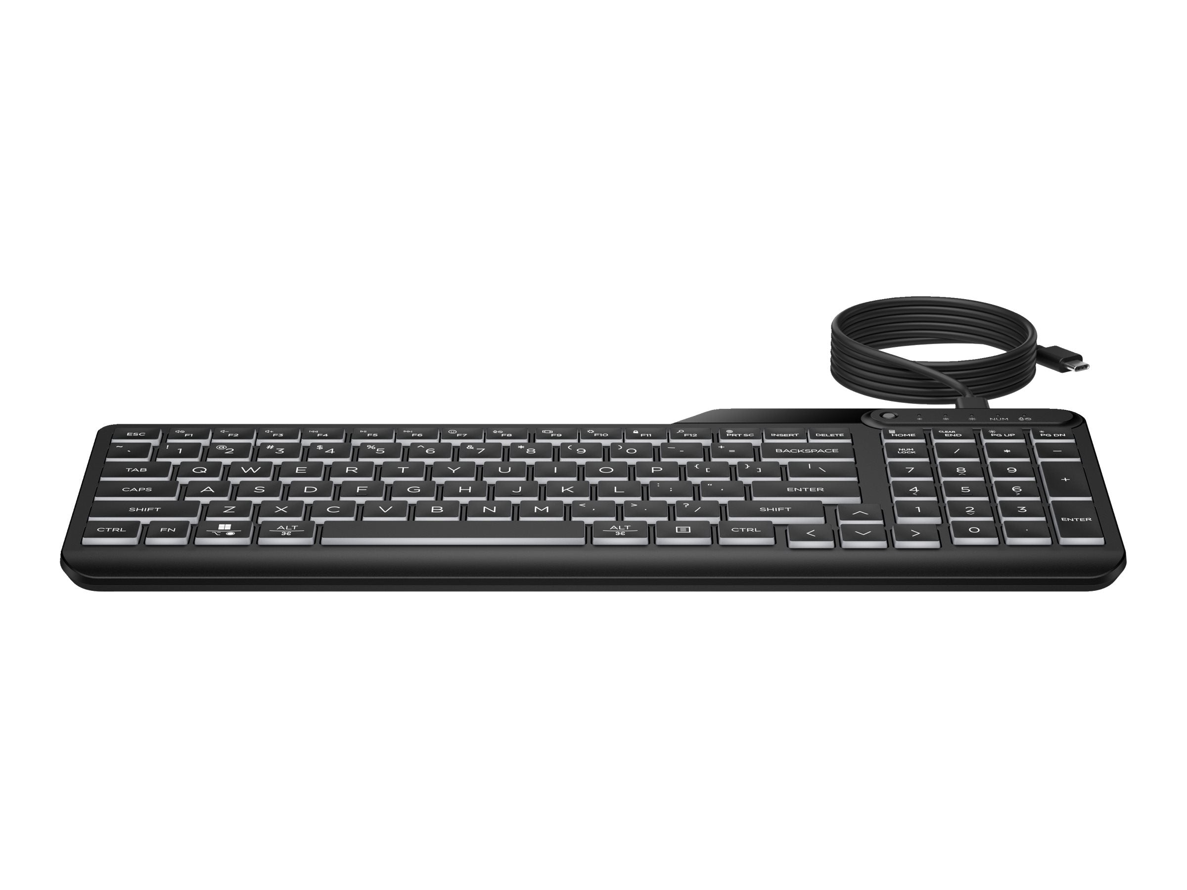HP 405 - Keyboard - multi device - 65% - compact - backlit - USB - US - black 7N7C1AA#ABA