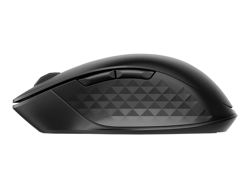 HP 435 - Mouse - ergonomic - 5 buttons - wireless - Bluetooth, 2.4 GHz - Bluetooth USB adapter - jack black - for Elite Mobile 3B4Q5AA#ABA