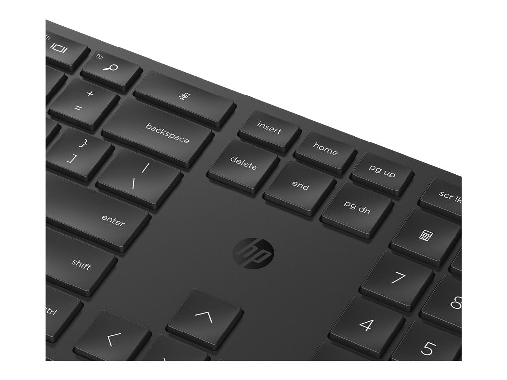 HP 650 - Keyboard and mouse set - full size - wireless - 2.4 GHz - black