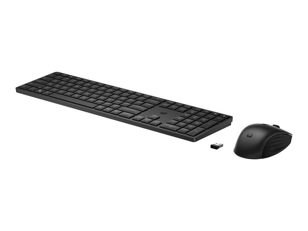 HP 650 - Keyboard and mouse set - full size - wireless - 2.4 GHz - black