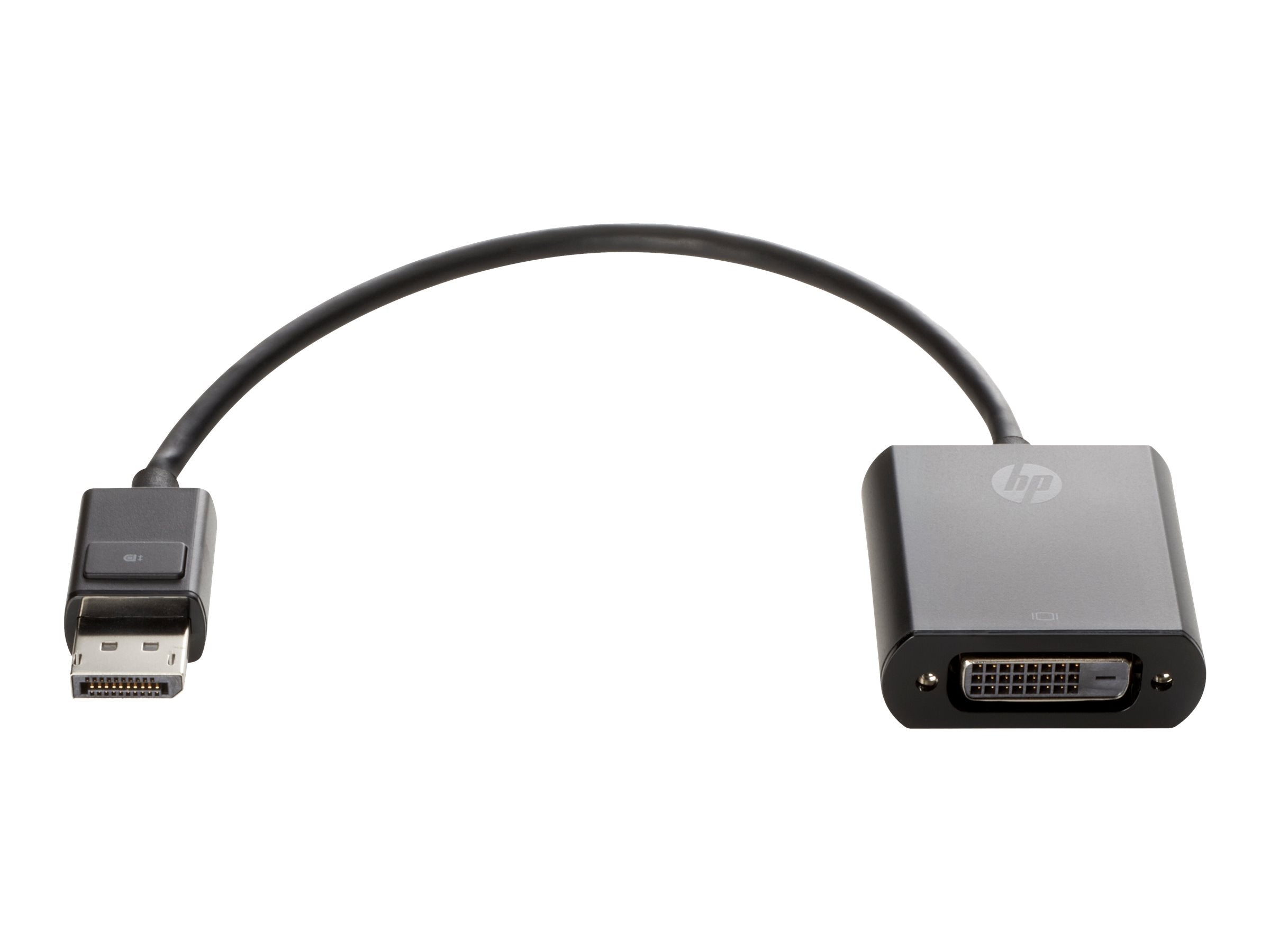 HP DisplayPort to DVI-D Adapter - DisplayPort adapter - single link - DisplayPort (M) to DVI-D (F) - 7.5 in - latched FH973AA