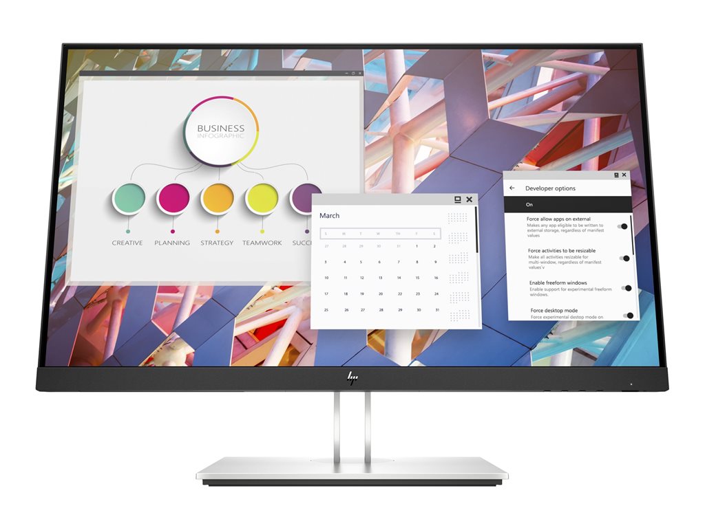 HP E24 G4 - E-Series - LED monitor - 23.8 - 1920 x 1080 Full HD (1080p) @ 60 Hz - IPS - 250 cd/mï¿½ - 1000:1 - 5 ms -
