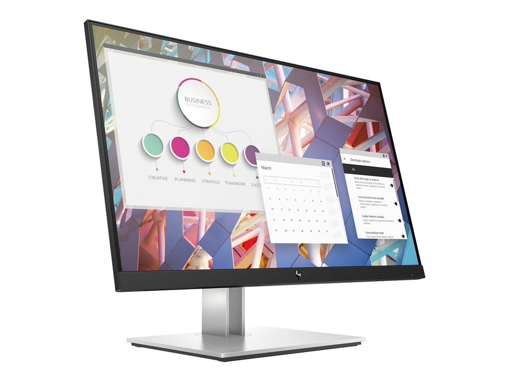 HP E24 G4 - E-Series - LED monitor - 23.8 - 1920 x 1080 Full HD (1080p) @ 60 Hz - IPS - 250 cd/mï¿½ - 1000:1 - 5 ms -