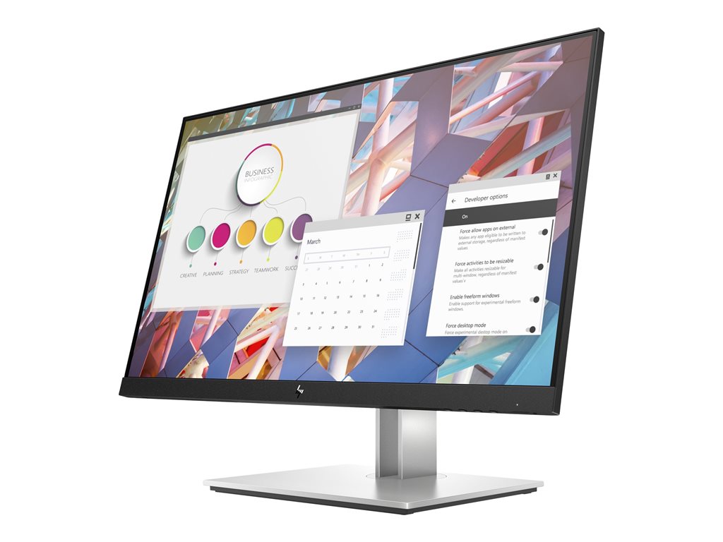 HP E24 G4 - E-Series - LED monitor - 23.8 - 1920 x 1080 Full HD (1080p) @ 60 Hz - IPS - 250 cd/mï¿½ - 1000:1 - 5 ms -