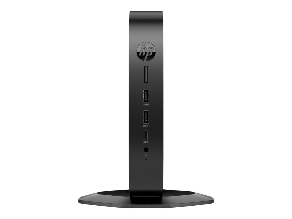 HP Elite t655 - Thin client - SFF 1 x Ryzen Embedded R2314 / up to 3.5 GHz - RAM 4 GB - flash 32 GB - eMMC - Radeon