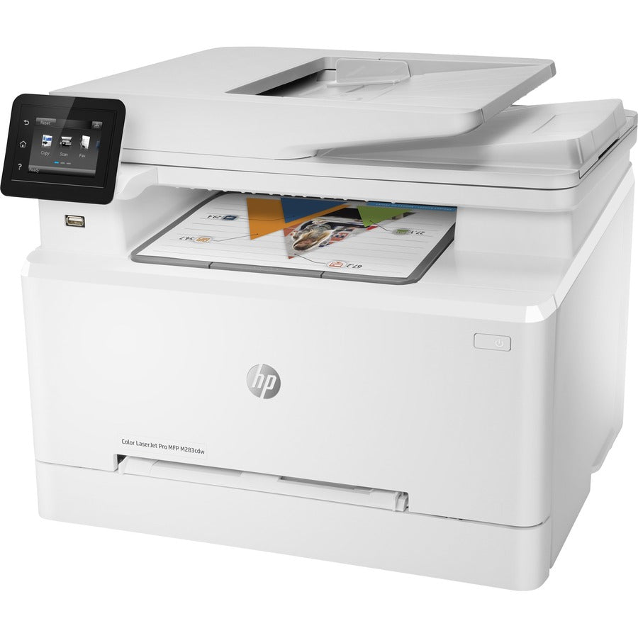 HP LaserJet Pro M283cdw Wireless Laser Multifunction Printer - Color - White Refurbished