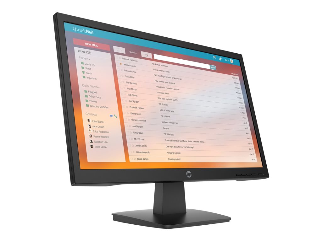 HP P22v G4 - P-Series - LED monitor - 22 (21.5" viewable) - 1920 x 1080 Full HD (1080p) @ 60 Hz - TN - 250 cd/mï¿½ -